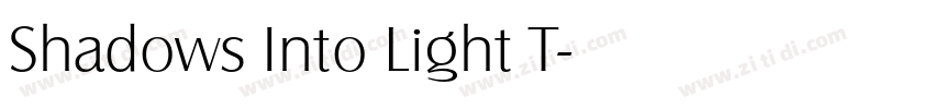 Shadows Into Light T字体转换